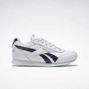 Adidasy Dziecięce Reebok Royal Classic Jogger 2.0 Białe/Granatowe/Srebrne Metal PL 81FCLWS